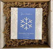 10oz Snowflake box of Chocolate Chip Pecan Cookies