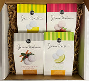 Tea cookies displayed inside an open Janis & Melanie Food = Love gift box