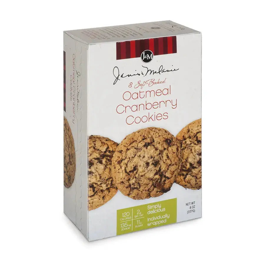 Janis & Melanie Soft Baked Oatmeal Cranberry Cookies, 8-count box
